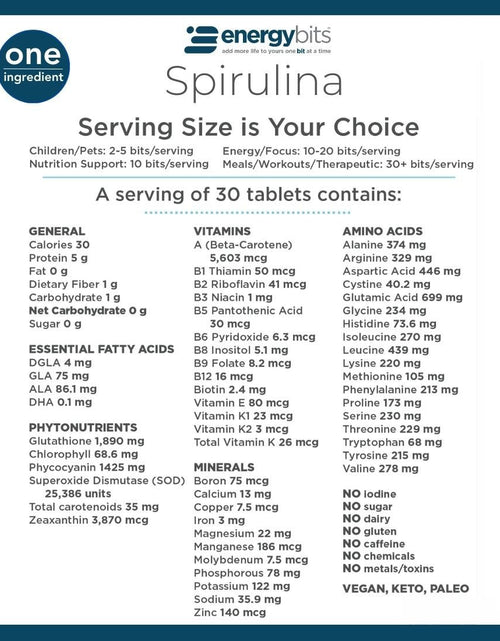 Load image into Gallery viewer, ENERGYbits® Spirulina | Large Bag

